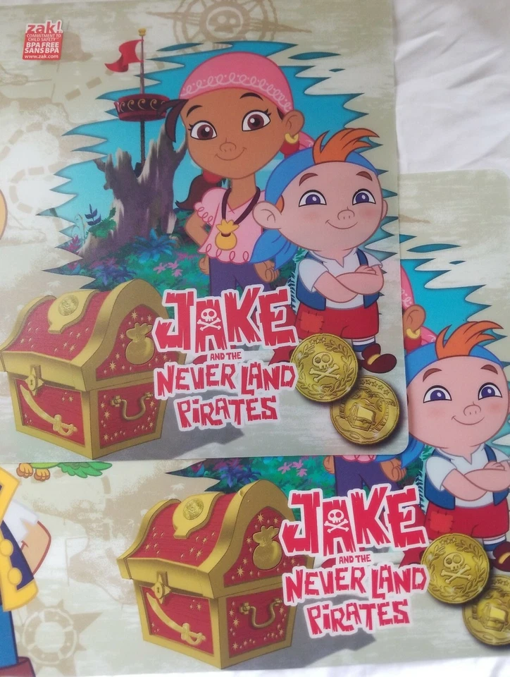 Juego de 6 tapetes de plástico para decoración de mesa Jake and the Neverland Pirates DISNEY Foto 2 de 2