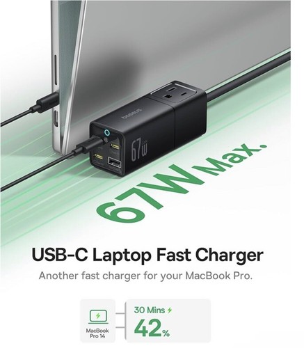 Baseus Charging Station 67W, 5 in 1 Detachable Travel Power Strip - Picture 3 of 15