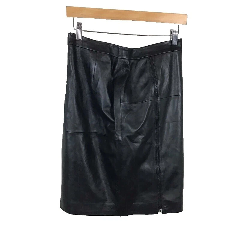 Faldas Lápiz y recto Halogen de cuero para mujeres