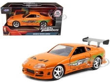 BRIAN'S TOYOTA SUPRA ORANGE "FAST & FURIOUS" 1/32 DIECAST MODEL BY JADA 97345