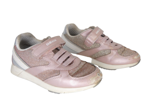 Geox Pink Trainers Girls Breathable Shoes Toddler Real Leather UK 10 EU 28 Comfo - Picture 1 of 14