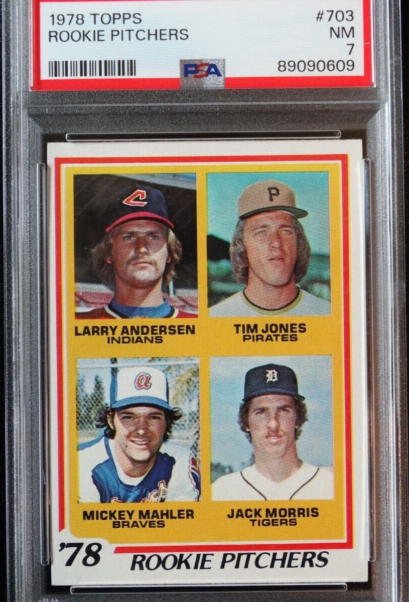 1978 Topps #703 Rookie Pitchers  PSA 7 NM  Jack Morris  Detroit Tigers RC
