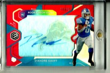 2020 D'Andre Swift Panini Elements Red Rookie Neon Signs Autograph RC SP 19/25