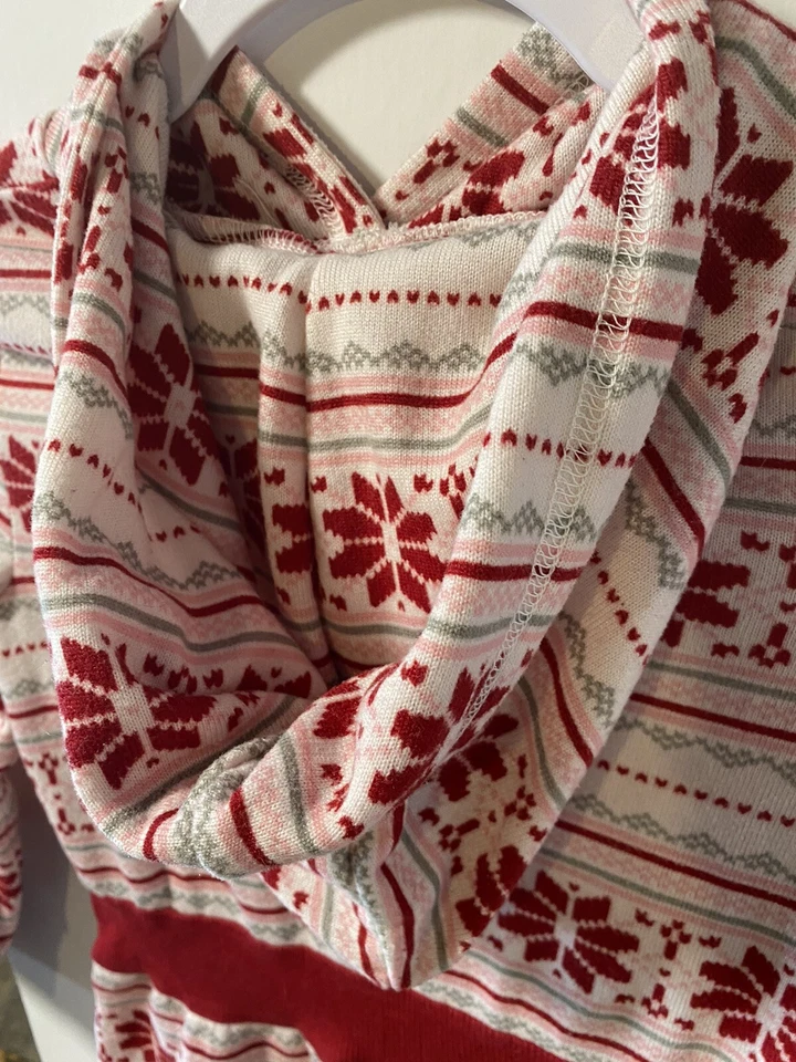 Девочек ясельного возраста платье Топ толстовка с капюшоном Sz 6-6 x повседневный зимняя школа вечеринки день Nordic EUC - Изображение 3 из 4