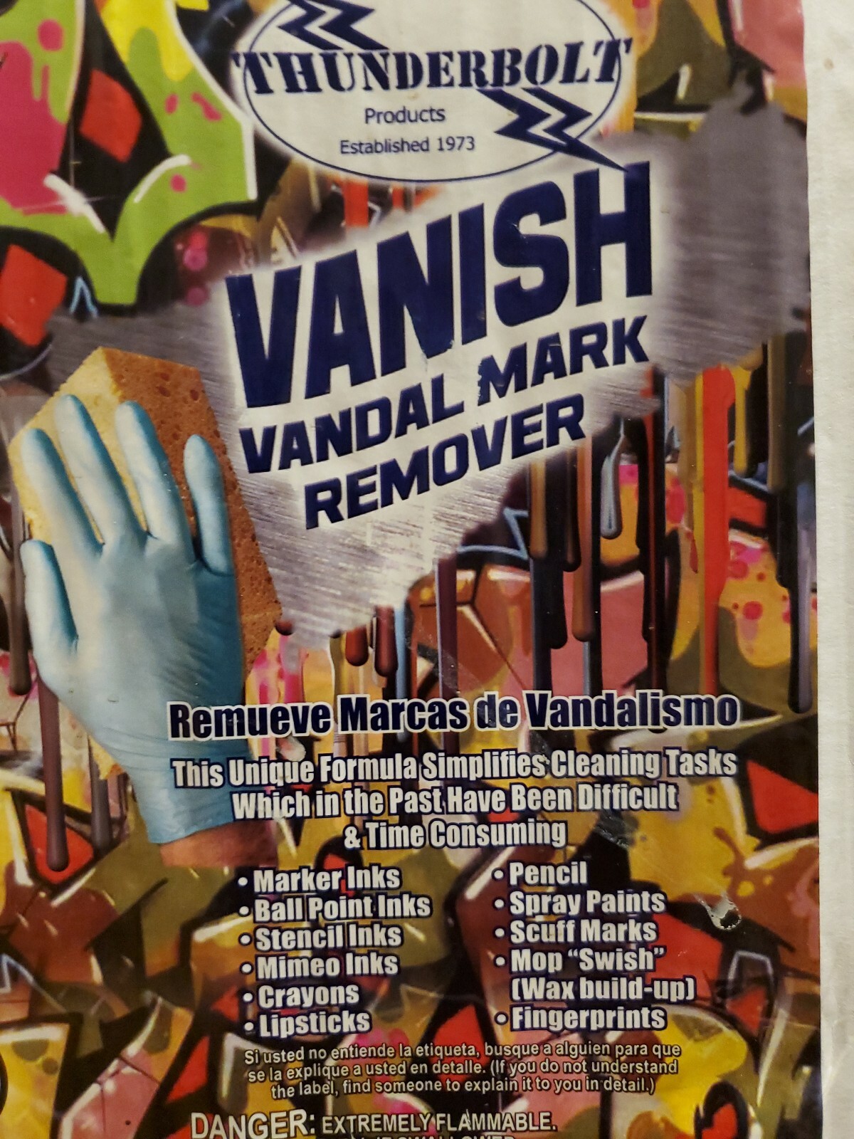 Sprayway Gel Vandal Graffiti Mark Remover 15 oz SW880 Spray Paint