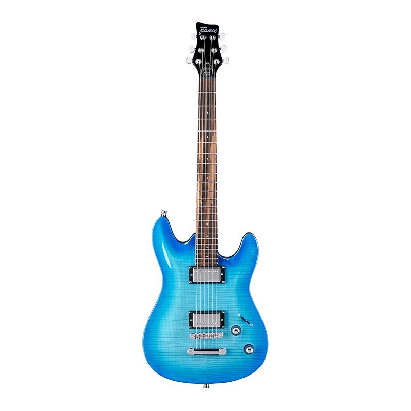 ギター Bacchus YSM-450R Framus - Diablo Supreme Bleached Ocean Blue Burst Electric