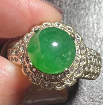 Natural Burmese Translucent Jadeite Jade Green Color Loose Gemstone, 2.45cts