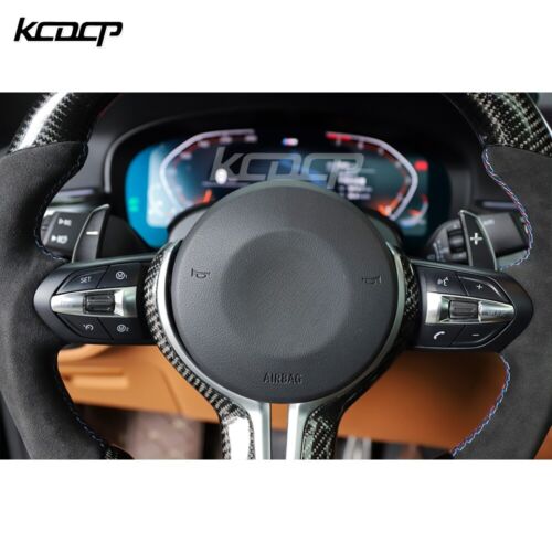 Alcantara Carbon Fiber Steering Wheel for BMW F30 F10 M2 M3 M4 M5 M6 F31 F32 LED - Picture 4 of 7