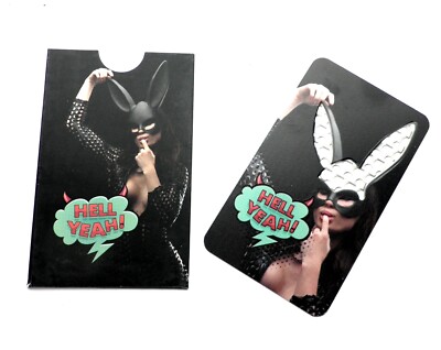    HELL YEAH!  BUNNY EARS GRINDER   CREDIT CARD SIZE HERB GRINDER. BP