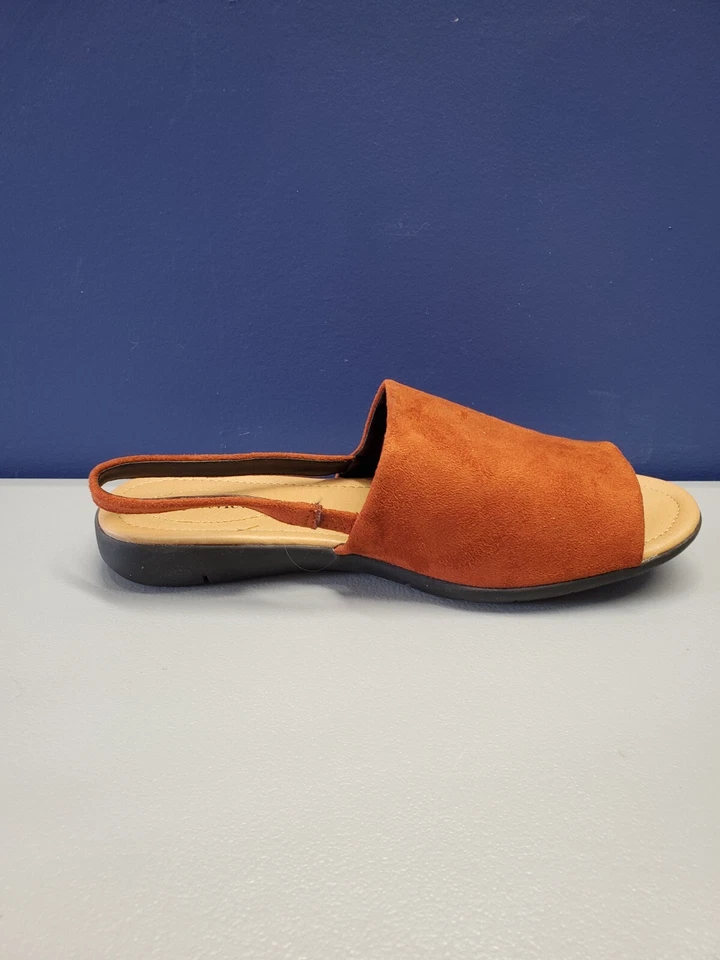 Sandalias Comfortview con cordones para mujer talla 10 gamuza oxidada plantilla acolchada sin cordones Foto 3 de 4