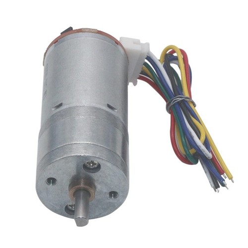 DC 6V-24V 25GA-370 Large Torque Speed Reduction Gear Motor with Hall Encoder - Picture 2 of 13