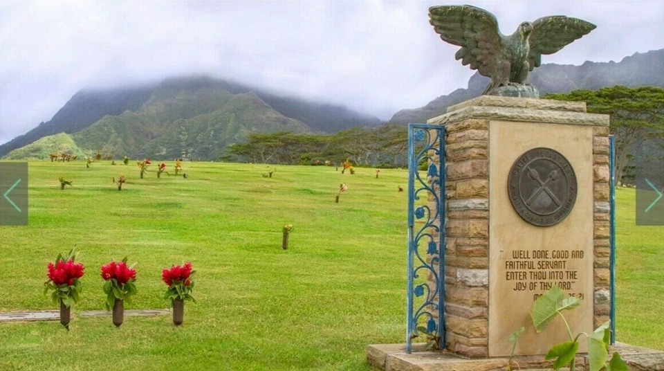 Hawaiian Memorial Park Cemetery funeral plot for two-ocean view sec-Kaneohe Oahu - Image 4 of 4