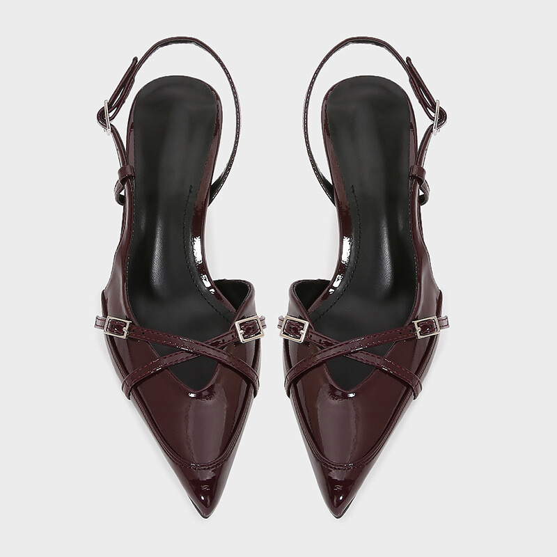 Womens ZARA Spring New Buckle Belt Pointed Toe High Heels