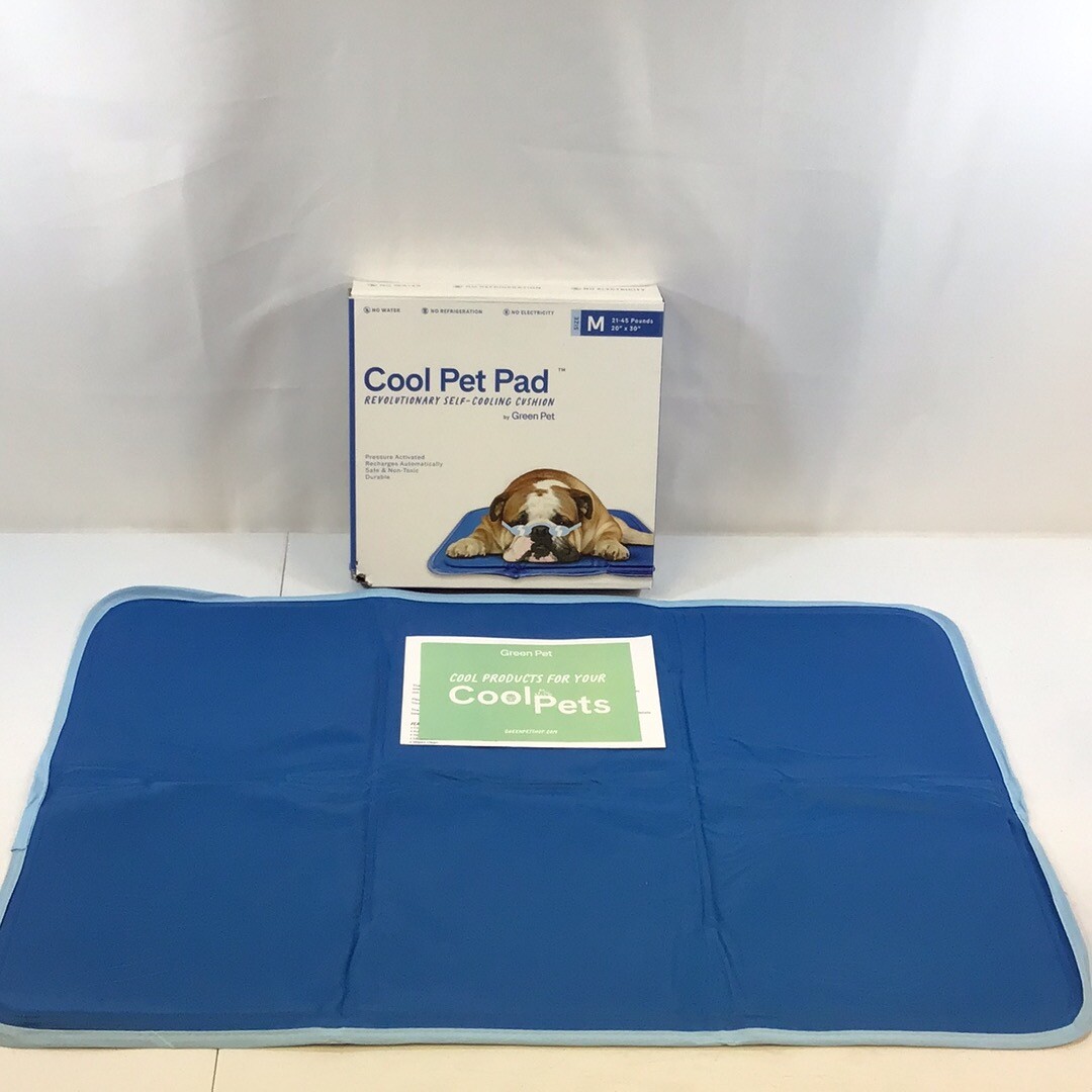 The Green Pet Shop Blue Pressure Activated Gel Dog Cooling Mat 20in x