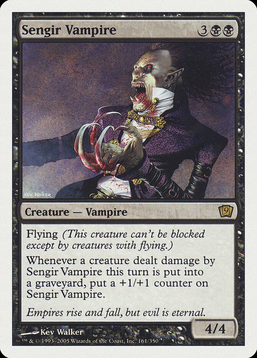 Magic the Gathering SENGIR VAMPIRE #161/350 Rare 9th Edition Black 2005 NM