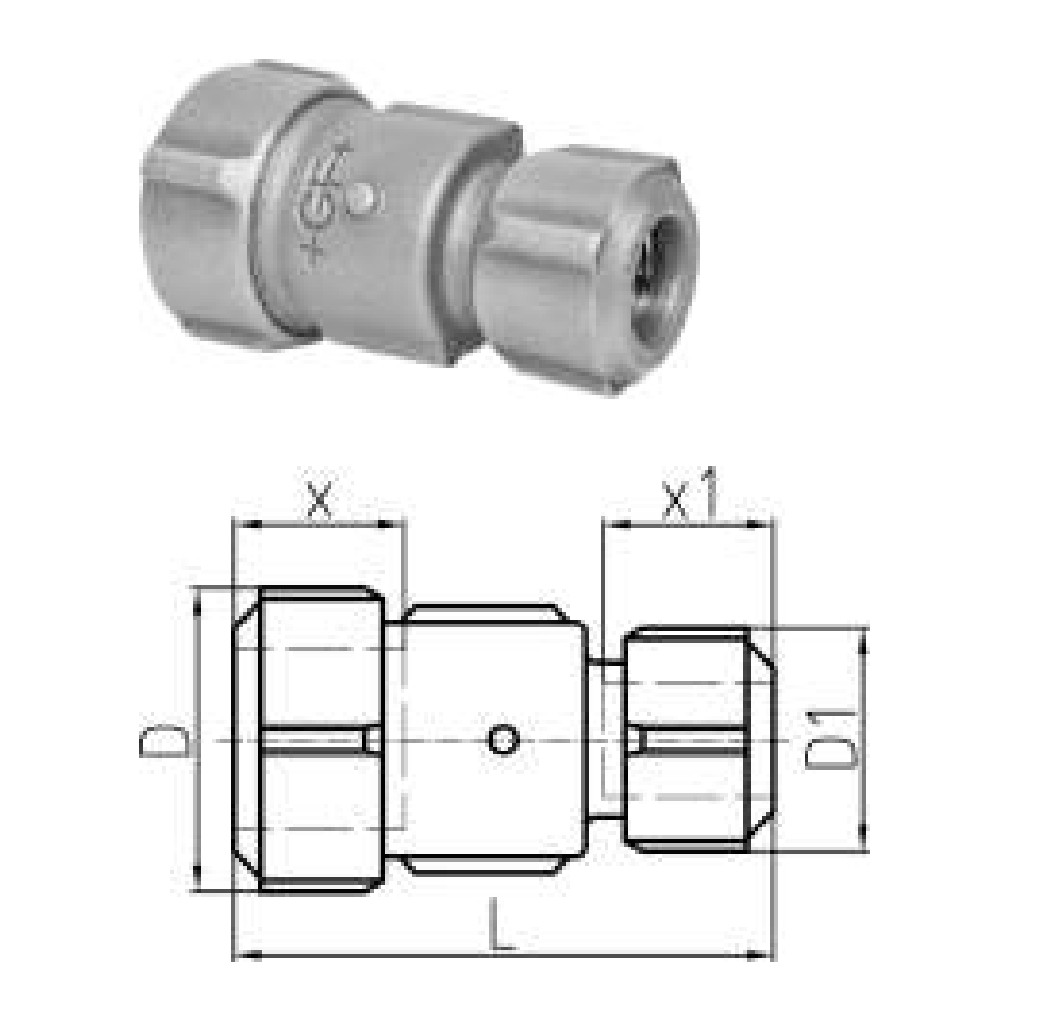 Connexion noire tube acier PE 40x3,7 GF 775101520 pour raccordement direct