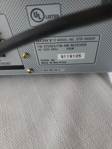Sony Stereo Receiver STR-660KP Digital Audio 5.1 am fm - Picture 14 of 14