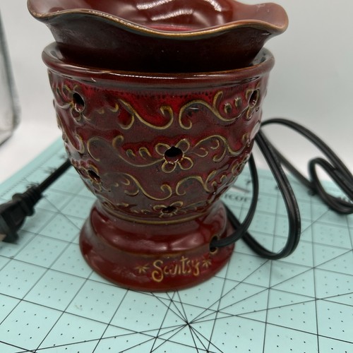 Scentsy Large Warmer Roma Burgundy Victorian Swirl P014 Retired - Picture 2 of 7