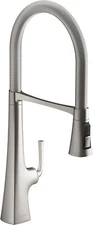 Kohler 22060-VS Graze Commercial, 3 Function Tall Kitchen Sink Faucet Stainless