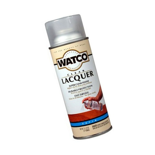 Watco 63281 Lacquer Clear Wood Finish Spray, 11.25 oz, Clear Satin
