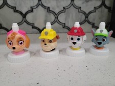 Set of 4 Good 2 Grow Juice Toppers Paw Patrol. 2014. Collectible. Great Shape.