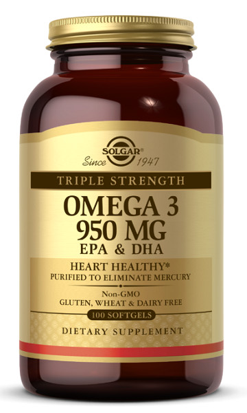 Triple potencia OMEGA-3 950 mg 100 cápsulas blandas Solgar