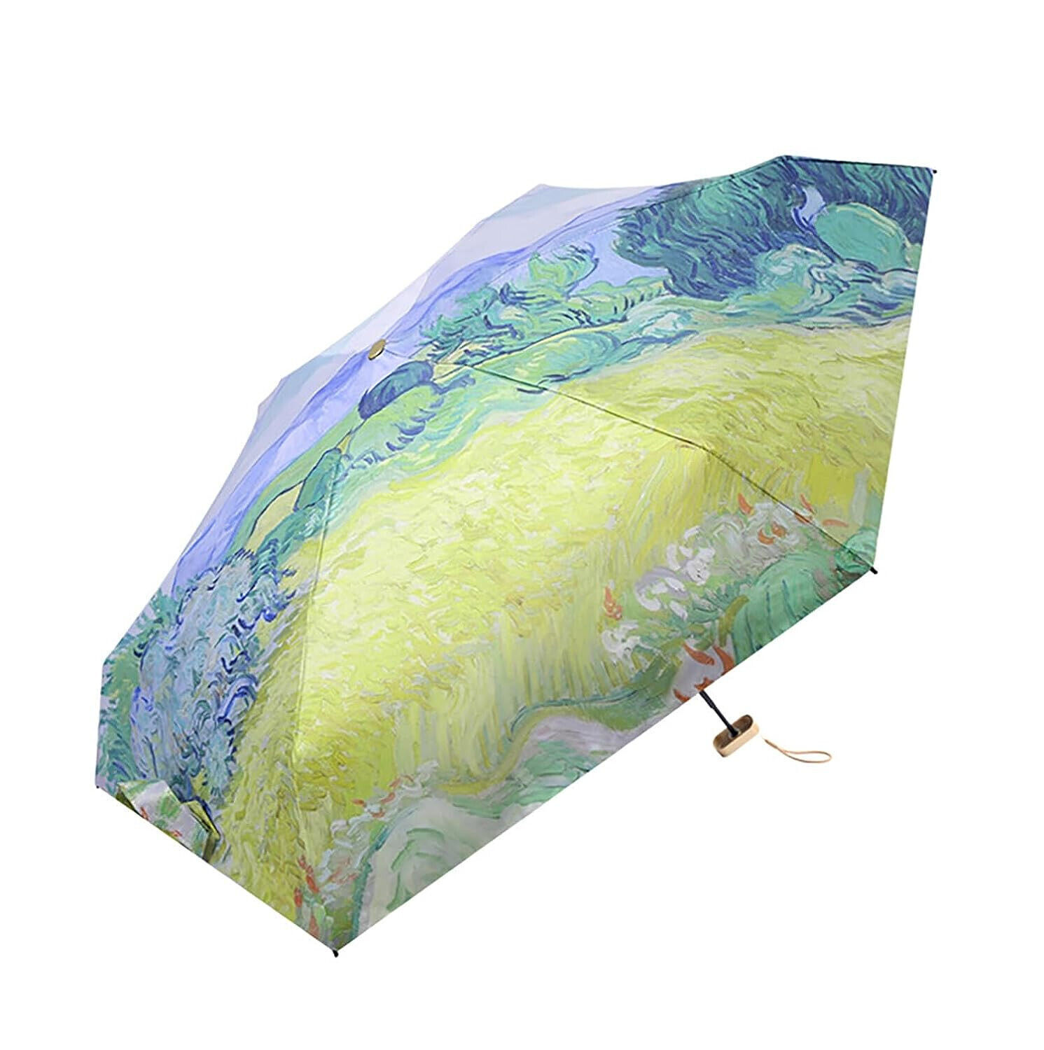 Compact 6-Fold Mini Umbrella for Sun and Rain Protection