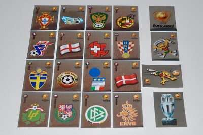PANINI EM 04 Euro 2004 - aus allen 20 Glitzer/Wappen aussuchen Neu/RAR Badges