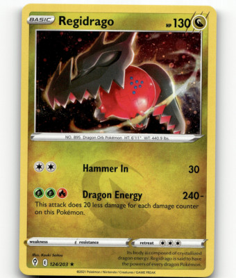 Pokemon Regidrago 124/203 Crown Zenith Holo Rare