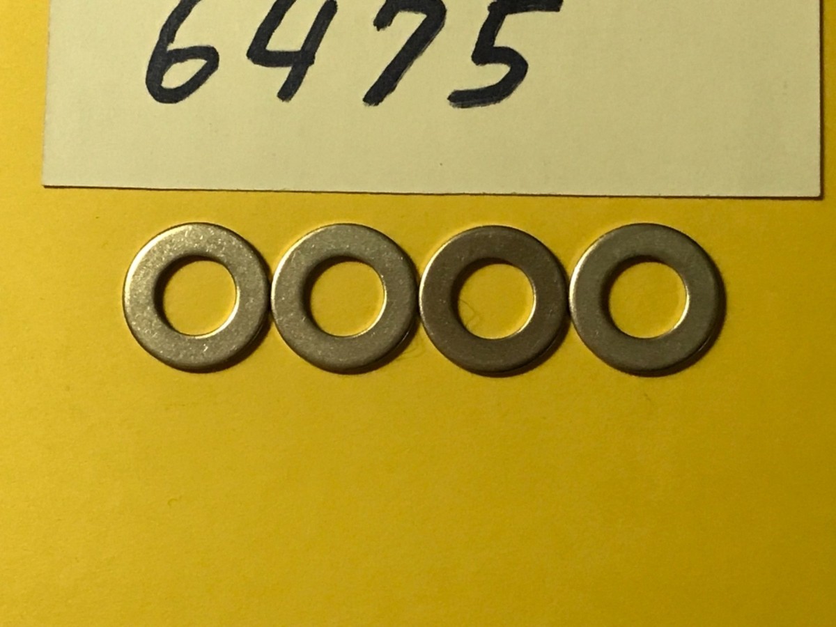 Harley 6475 (4) Brass washer large rocker arm shaft nut set 1936