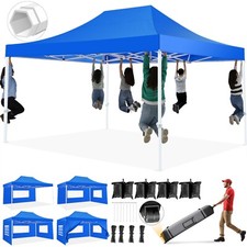 Carpa con dosel emergente 10x15 resistente impermeable fiesta gazebo patas hexagonales gruesas