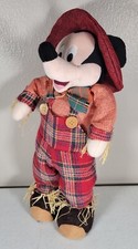 Disney Mickey Mouse Free Standing Scarecrow Fall Autumn 14  Plush Holiday 2016