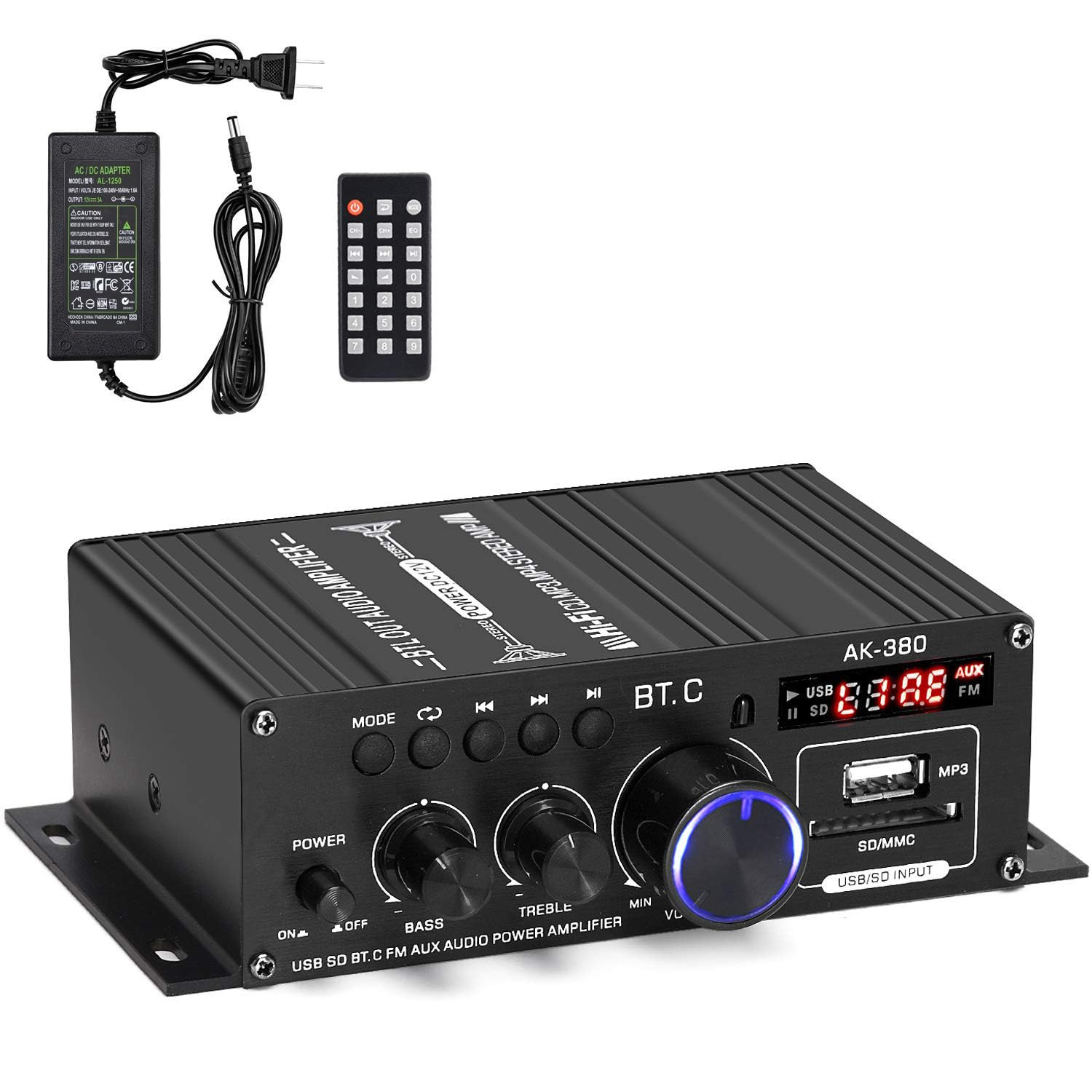 Sistema De Amplificador Inalambrico Con Bluetooth 5.0 Audio 2x400 Watt Para Casa