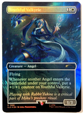 MTG Youthful Valkyrie RAINBOW FOIL Secret Lair X Hatsune Miku 1588