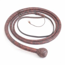 Hand Crafted Real Kangaroo Hide Leather Snake Whip 4, 5, 6  8 Foot 12 Plaits