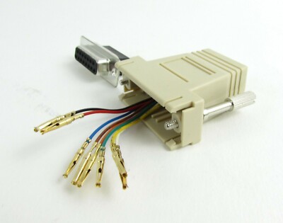 (2) R232 D-Sub 18Pin Female Extender to Lan Cat5e, Cat5, RJ45, Ethernet Adapters