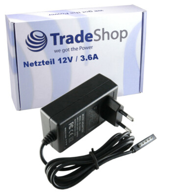 Hochwertiges Netzteil Ladekabel 12V 3,6A Ladegerät für Microsoft Surface RT 10.6