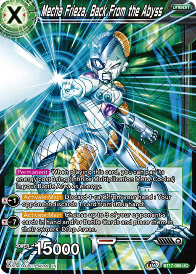 dragon ball super card game mecha frieza SDV3-020 SR Divers — Japan FE DB FGO Gundam Otaku Card Shop draw 1 card Dragonball Dragon Heroes CCG Mecha