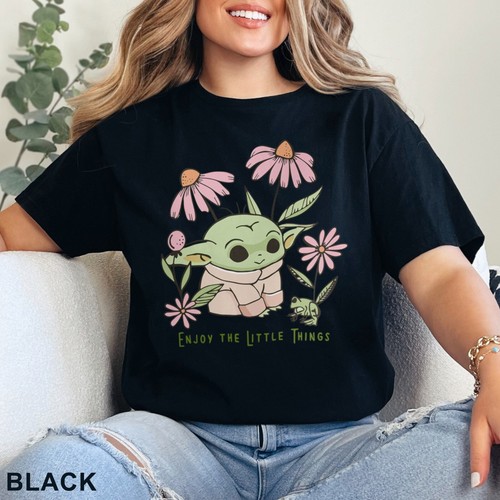 Disney Baby Yoda T-Shirt, Cute Grogu Floral Shirt, Enjoy The Little Thing 202695 - Picture 8 of 24