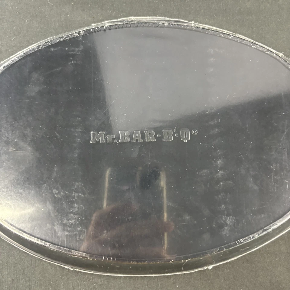 Vintage (2) Mr. Bar B Q Heat & Serve Sizzling Platters for Grill *TORN Plastic* - Image 3 of 4