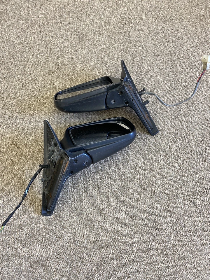 1990 1991 1992 93 1994 Subaru Legacy Black Power Door Mirror Left & Right SET - Image 2 of 4