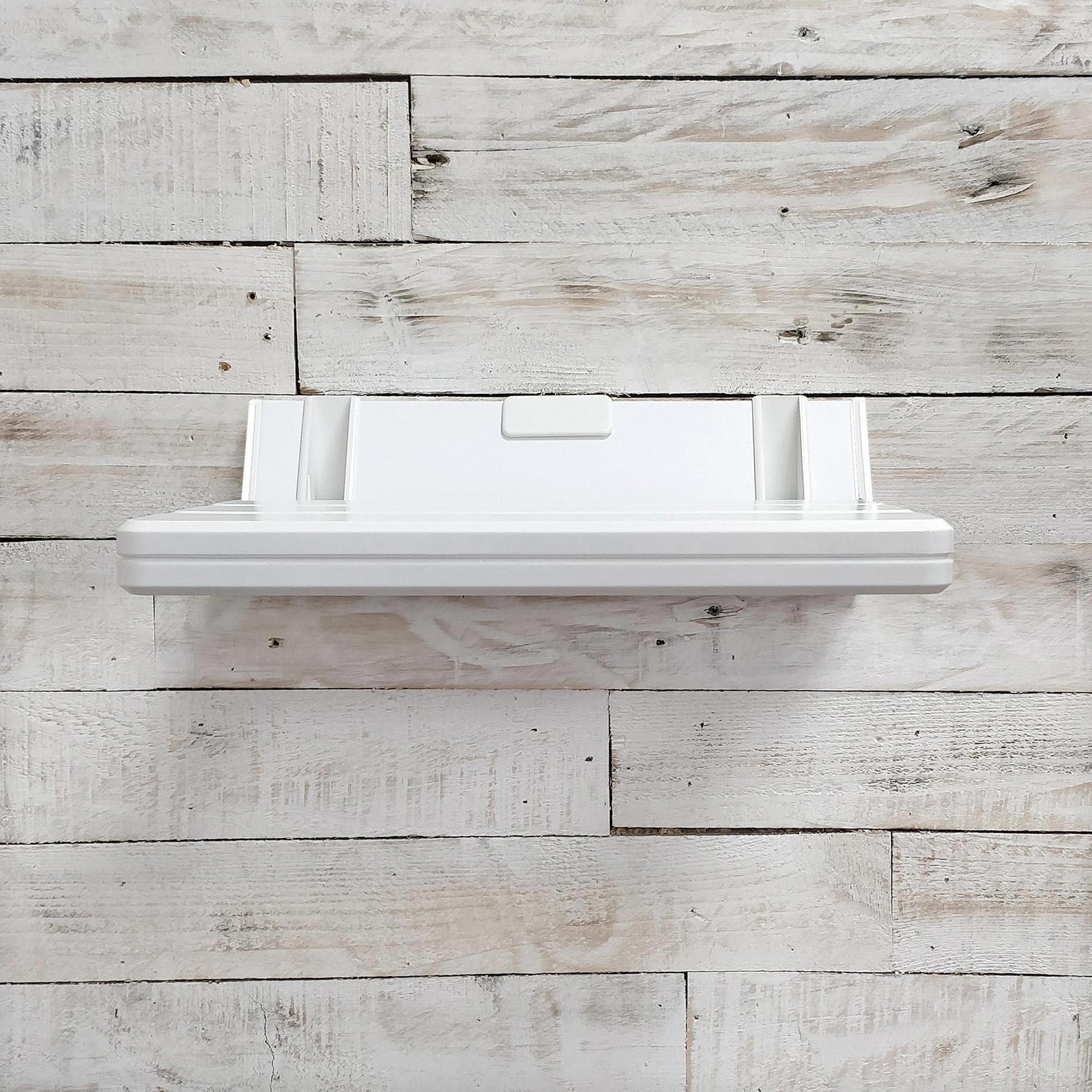 ECOSPA Folding Shower Seat Wall Mounted Stool in White Bathroom