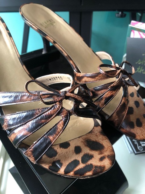 animal print open toe heels