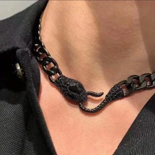 Snake Choker Jewelry Sexy Gothic Reptile Animal Chain Necklace