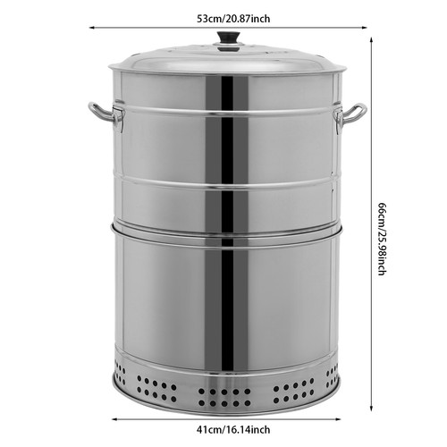 Barbecue in acciaio inox a botte, griglie a carbone, separazione olio-carbonio 360° esterno - Foto 2 di 10