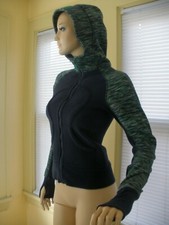 LULULEMON Scuba Hoodie Jacket Size 2 Inkwell Green bean running yoga etc. EUC