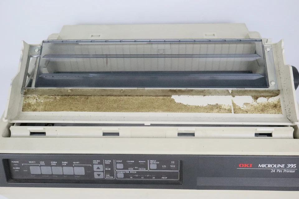 OKIDATA Microline 395 24 Pin Dot Matrix Printer GE8286A for Parts or Repair Oki - Image 4 of 4