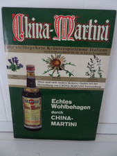 Altes Reklame Schild CHINA MARTINI Pappschild Werbung Aufsteller keine Emaile