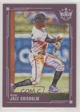 2022 Panini Diamond Kings Plum Frame Jazz Chisholm #24 0c2