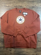 CONVERSE ALL STAR CHUCK TAYLOR LOGO SWEATSHIRT ROTTIN APPLE MEN  s MEDIUM NWT